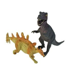 Vintage TM 1997 Tyrannosaurus Rex T-Rex 1999 Stegosaurus Toy Dinosaurs